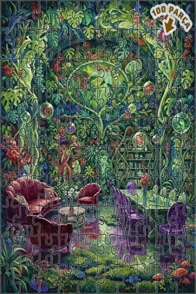 Teona Ahşap لغز خشبي مؤطر بطبقتين بمظهر لوحة زيتية لغرفة الغابة الغامضة 100 ق...