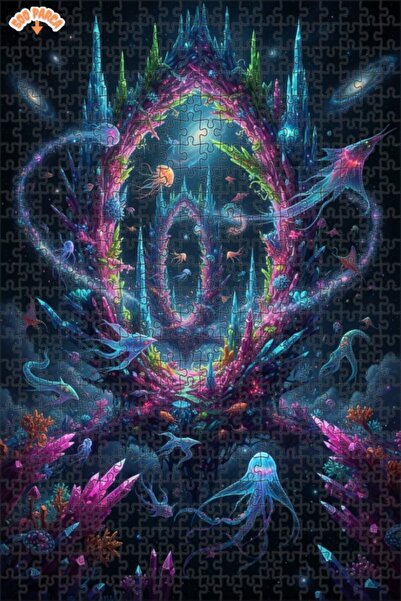 Teona Ahşap ألغاز خشبية بإطار مزدوج الطبقات من كريستال نايت سي آي دريمز 500 ق...