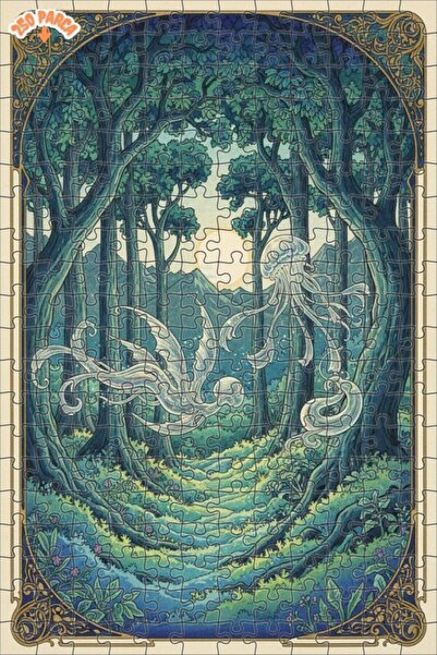 Teona Ahşap لغز خشبي بإطار مزدوج الطبقات بمظهر الألوان المائية لجنية رقص الغا...