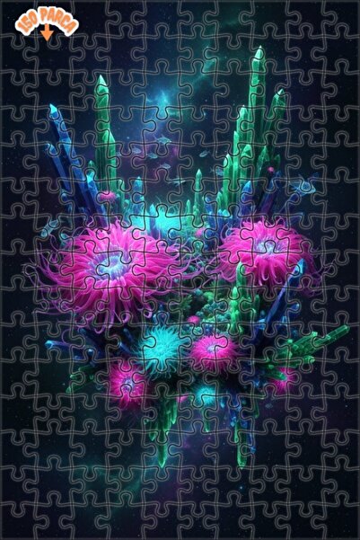 Teona Ahşap لغز خشبي بمظهر زيت الألوان على شكل شقائق النعمان البحرية الكريستا...