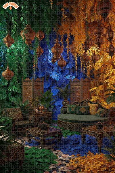 Teona Ahşap لغز خشبي مؤطر ذو طابقين من فانيلرز جاردن غريستول 500 قطعة 50x30