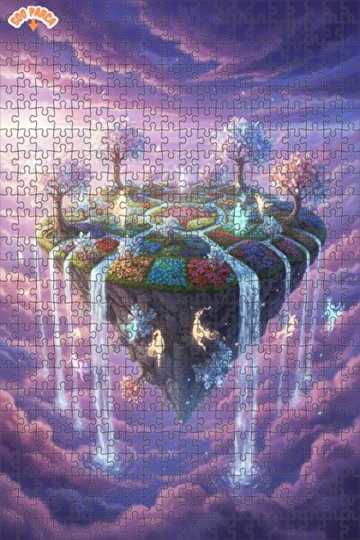 Teona Ahşap Flying Garden Fairy Dance Oil Painting Look Double-Decker Framed ...