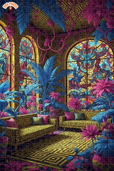 Teona Ahşap لغز خشبي بإطار مزدوج الطبقات من تروبيكال وايلد لايف، 500 قطعة، 50×30