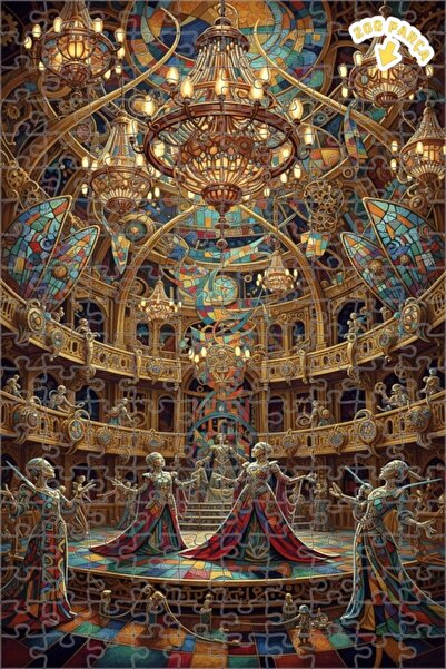 Teona Ahşap لغز خشبي مؤطر بطبقتين بمظهر اللوحات الزيتية الفنية السحرية 200 قط...