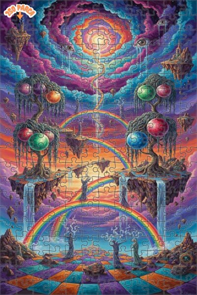 Teona Ahşap لغز خشبي مؤطر بطبقتين بمظهر لوحة زيتية لـ "أرضيات غامضة" 250 قطعة...