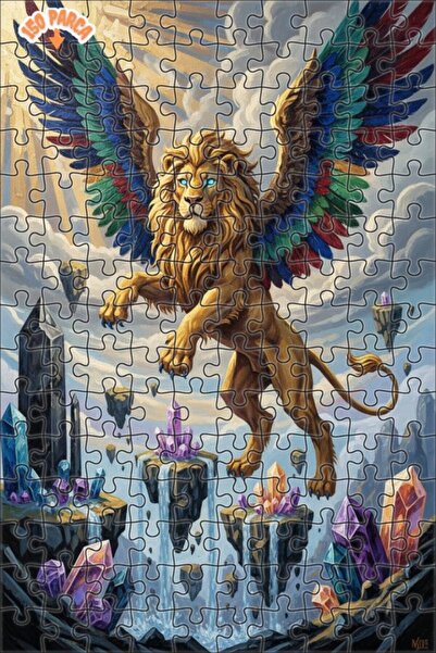 Teona Ahşap لغز خشبي بإطار مزدوج الطبقات بمظهر لوحة زيتية لـ "أرض الأسد المجن...