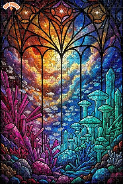 Teona Ahşap لغز خشبي بإطار مزدوج الطبقات بمظهر لوحة زيتية كريستالية بتصميم حل...