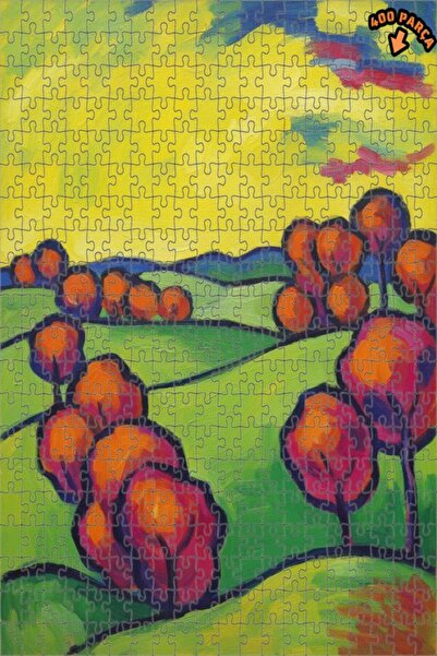 Teona Ahşap ألوان نابضة بالحياة، مناظر طبيعية درامية، لوحة زيتية، لغز خشبي بإ...