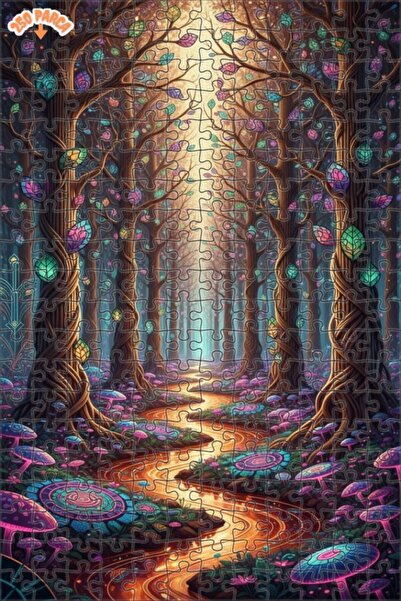 Teona Ahşap لغز خشبي مؤطر بطبقتين من ماركة ماجيكال فورست ريفر 250 قطعة 30x30