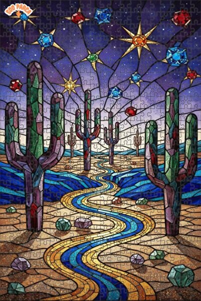 Teona Ahşap لغز خشبي بإطار مزدوج الطبقات مقطوع بالليزر بمظهر الحجر الملون من ...