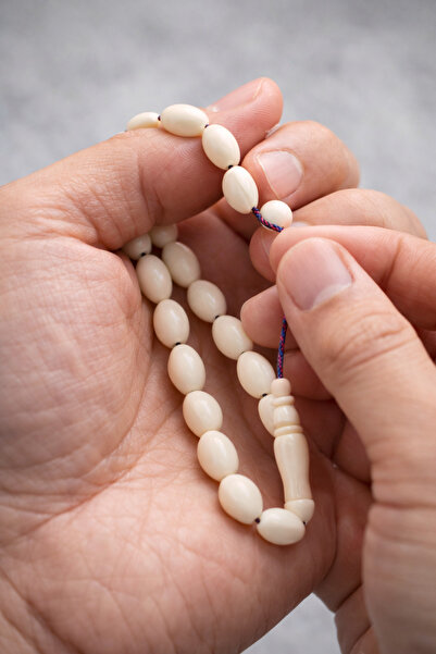 ZER Fildişi Tonlu El Yapımı 33’lü Erkek Tesbih