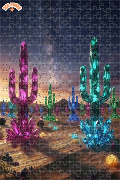 Teona Ahşap كريستال كاكتوس ديزرت جالاكسي اللامعة 250 قطعة 30x30