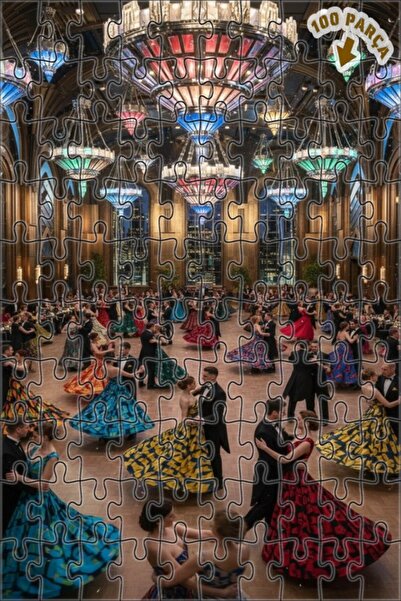 Teona Ahşap لغز خشبي بإطار مزدوج الطبقات بمظهر ثريا كريستالية لقاعة الرقص 100...