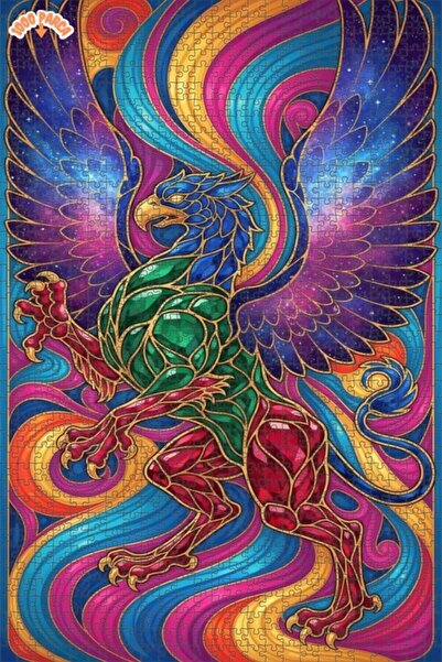 Teona Ahşap لغز خشبي مؤطر بطبقتين من أعمال فنية رائعة من غريفين 1000 قطعة 70x50