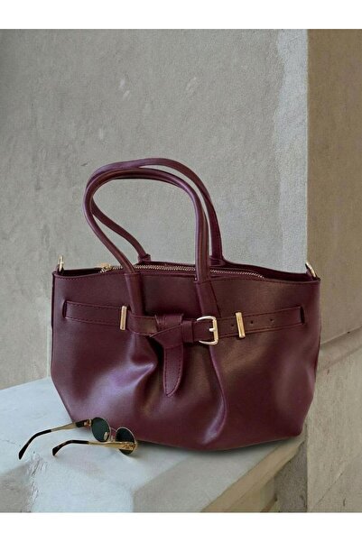 I Love Shoes Τσάντα ώμου Avenor Claret Red με ματ δερμάτινη τσάντα μακιγιάζ