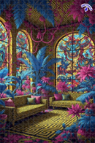 Teona Ahşap لغز خشبي بإطار مزدوج الطبقات من تروبيكال وايلد لايف، 600 قطعة، 50×35