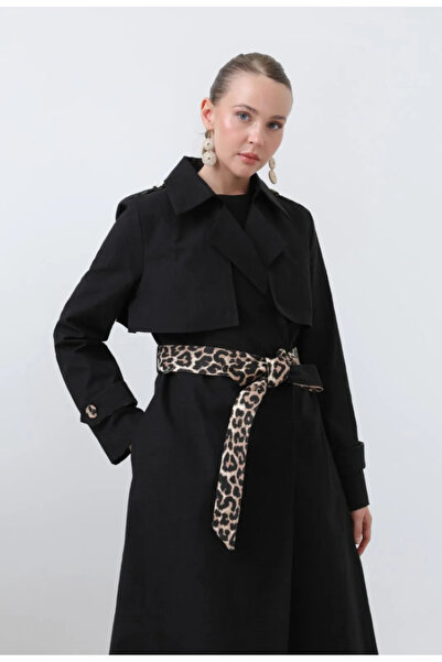 Soul Leopar desenli Trençkot