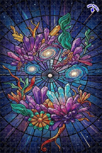 Teona Ahşap لغز خشبي بإطار مزدوج الطبقات بتصميم فن الزجاج الملون لحديقة الكري...