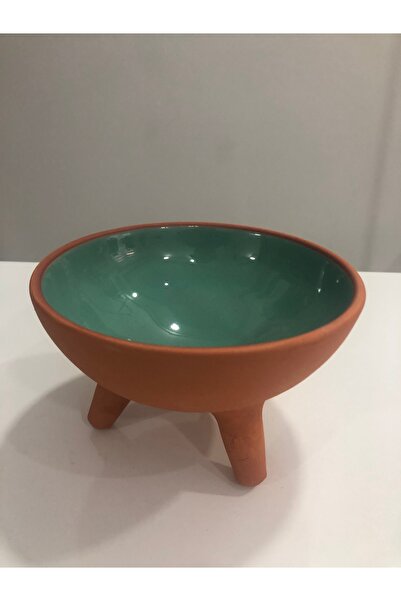 Universal Ayaklı Sırlı Çömlek Seramik Kedi & Köpek Mama-Su Kabı