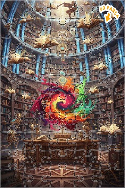 Teona Ahşap لغز خشبي مغلف بطبقتين على شكل حلزون سحري من مكتبة غامضة 50 قطعة 1...