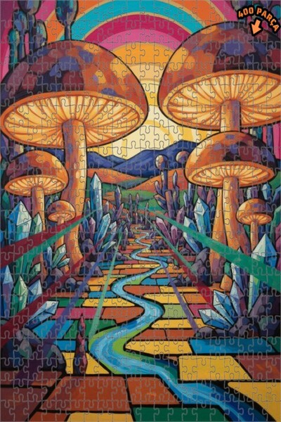 Teona Ahşap لغز خشبي بتصميم فالي الكريستالية السحرية بمظهر لوحة زيتية 400 قطع...