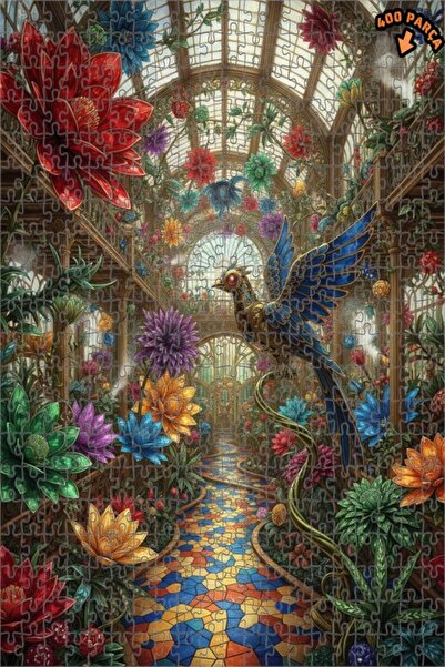 Teona Ahşap لغز خشبي بإطار مزدوج الطبقات من ستيمبانك أوركيد بيرد، 400 قطعة، 3...