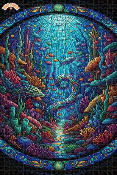 Teona Ahşap لغز خشبي رائع على شكل تنين البحر وحشية الأسماك مكون من طابقين بإط...