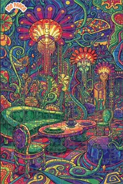 Teona Ahşap فن منطقة الحياة السحرية بمظهر الألوان المائية 150 قطعة 20×30