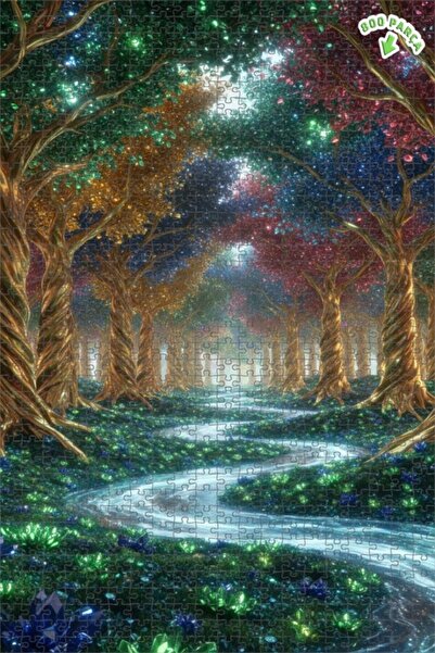 Teona Ahşap لغز فني لجبل الغابة السحرية 800 قطعة 70×50