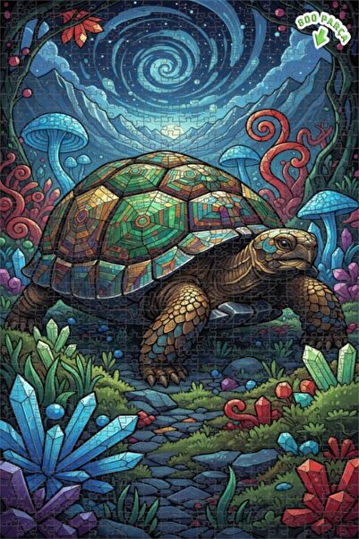 Teona Ahşap لغز خشبي مؤطر بطبقتين من غابة الكريستال السلاحف الغامضة 800 قطعة ...