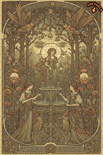 Teona Ahşap لغز خشبي بإطار مزدوج الطبقات بمظهر لوحة زيتية فنية ميكانيكية متنا...