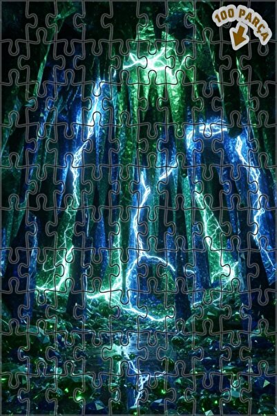 Teona Ahşap لغز خشبي بإطار مزدوج الطبقات من كريستال كهف شيمش فن 100 قطعة 25x25