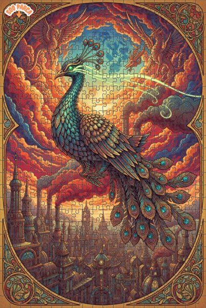 Teona Ahşap لغز خشبي بإطار ذو طابقين لمشهد مدينة الطاووس بمظهر رائع 500 قطعة ...