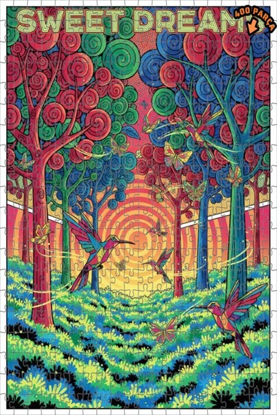 Teona Ahşap لغز خشبي مؤطر بطبقتين من رؤيا أورانج، بتصميم فني لفراشة طائر الفر...