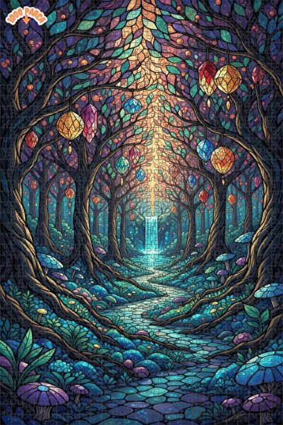 Teona Ahşap لغز خشبي بإطار مزدوج الطبقات من موزاييك كريستال فولدراند شيلل، 10...