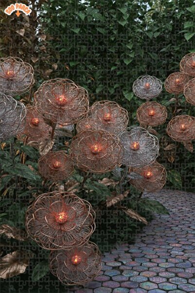 Teona Ahşap Metal Flower Garden Laser Cut Double Layer Framed Wooden Puzzle 5...