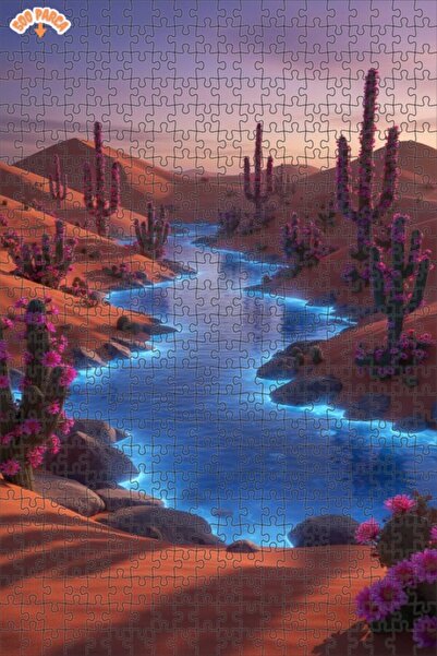 Teona Ahşap لغز خشبي مؤطر بطبقتين من صحراوية فاهاس السحرية 500 قطعة 50×30