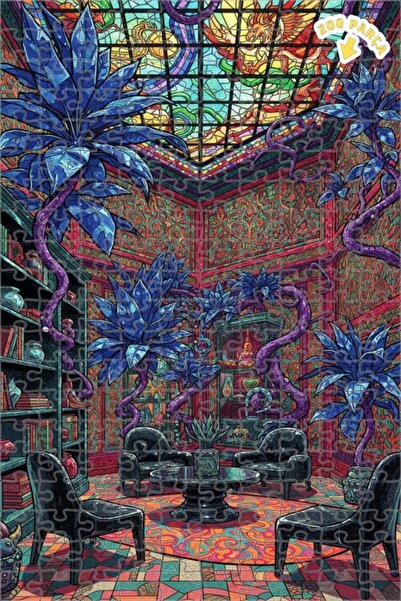 Teona Ahşap لغز خشبي رائع بإطار مزدوج الطبقات من فن الموزاييك للمكتبة 200 قطع...