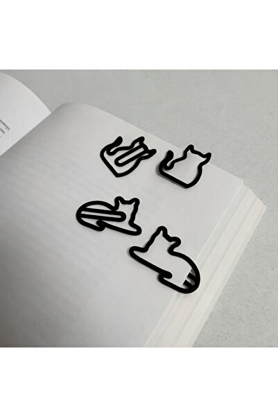 Vescarri 10 قطع من مشابك الورق على شكل قطة - مفكرة مزخرفة ومشبك مكتب