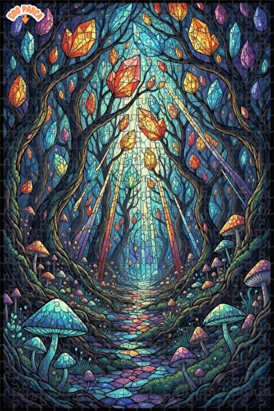 Teona Ahşap لغز خشبي بإطار مزدوج الطبقات بمظهر فسيفساء زجاجي كريستالي يشبه ال...