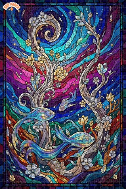 Teona Ahşap لغز خشبي مؤطر بطبقتين من ماجيك أكواريوم آرت 500 قطعة 50x30