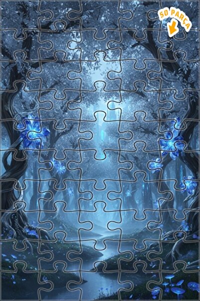 Teona Ahşap لوحة زيتية للغابة الخيالية والزهور الكريستالية، لغز خشبي مؤطر بطب...