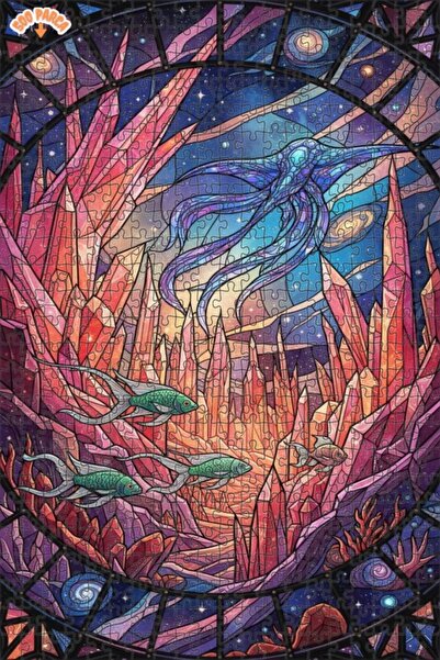 Teona Ahşap لغز خشبي رائع بإطار مزدوج الطبقات على شكل مخلوقات تحت الماء من ال...