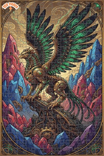 Teona Ahşap لغز خشبي بإطار مزدوج الطبقات بمظهر الطلاء الزيتي الميكانيكي جريفي...