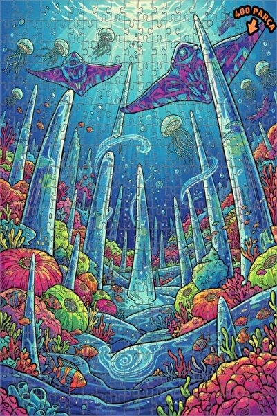 Teona Ahşap لغز فني بمظهر غابة كريستالية سحرية في المحيط 400 قطعة 35×35