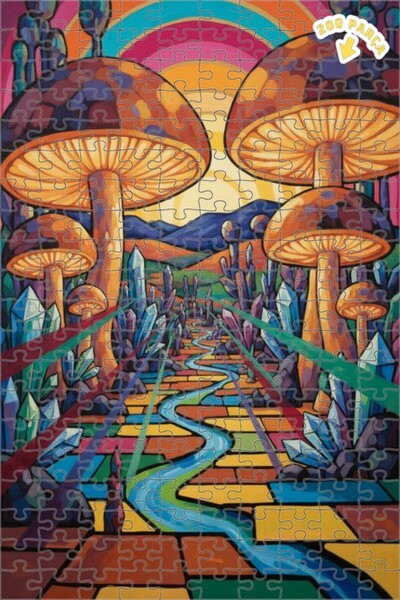 Teona Ahşap لغز خشبي بتصميم فالي الكريستالية السحرية بمظهر لوحة زيتية 200 قطع...