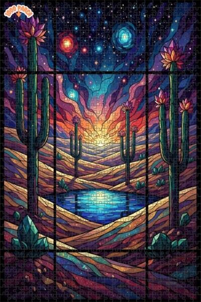 Teona Ahşap لغز خشبي مؤطر بطبقتين من آرت ديزايت نايت 1000 قطعة 70x50