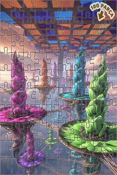 Teona Ahşap لغز خشبي بإطار مزدوج الطبقات من كريستال فوريستيك 100 قطعة 25x25