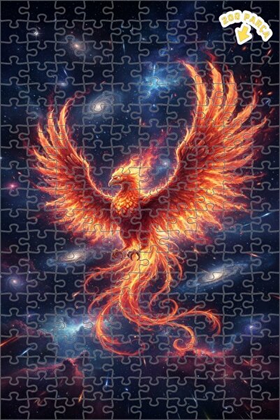 Teona Ahşap لغز خشبي مؤطر بطبقتين بمظهر لوحة زيتية لطائر الفضاء الأسطوري، 200...