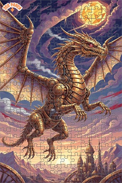 Teona Ahşap لغز خشبي من ستيم دراجون آرت مطبوع قطعة 30x30